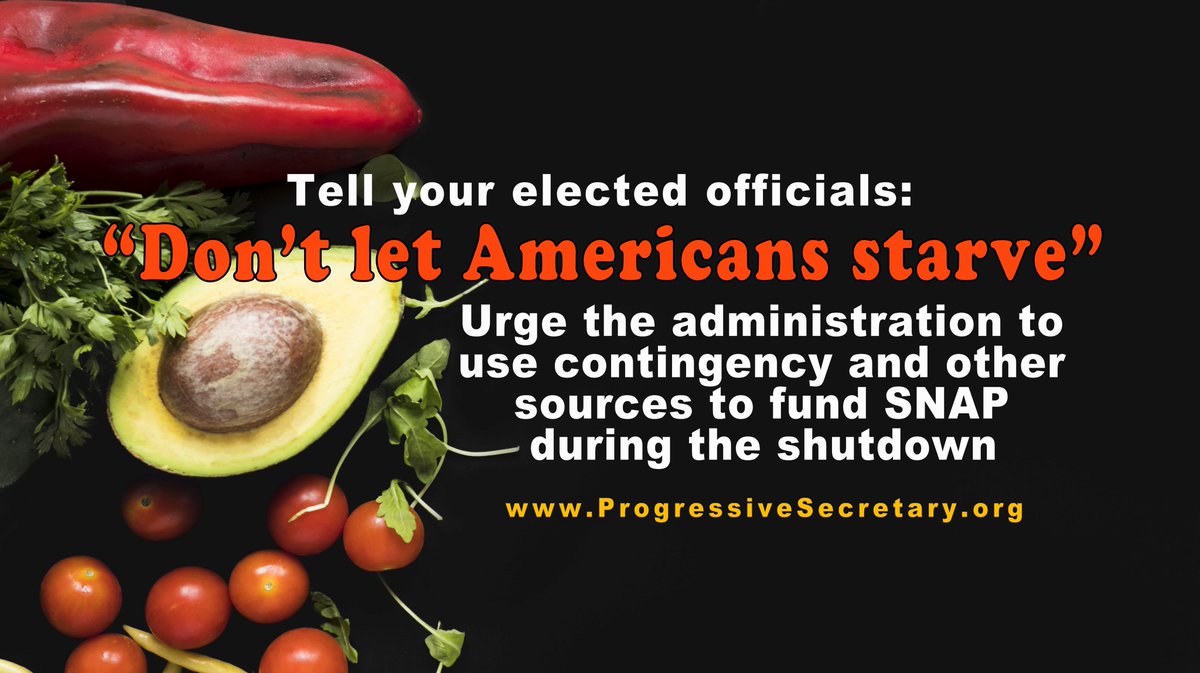 progsec's tweet image. .
✅ TAKE ACTION NOW: Tell Congress, “The Trump administration has the money—urge them to fund SNAP during the shutdown.” 

Click here [cutt.ly/Er4bML4Q] for more information and to email Congress. Follow us, “Like,” &amp;amp; repost. #SNAP #FoodAssistance #FeedAmerica