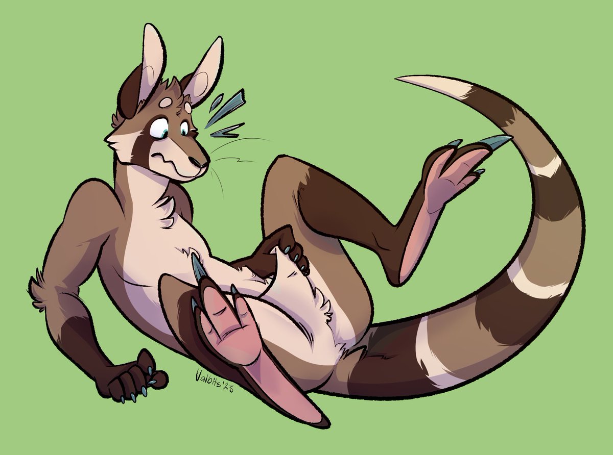 It's Kangaroo Day which means I'm forcing y'all to see this again :3c

Artist: <a href="/val_bits/">val!🔞</a> #transfur #tfeveryday