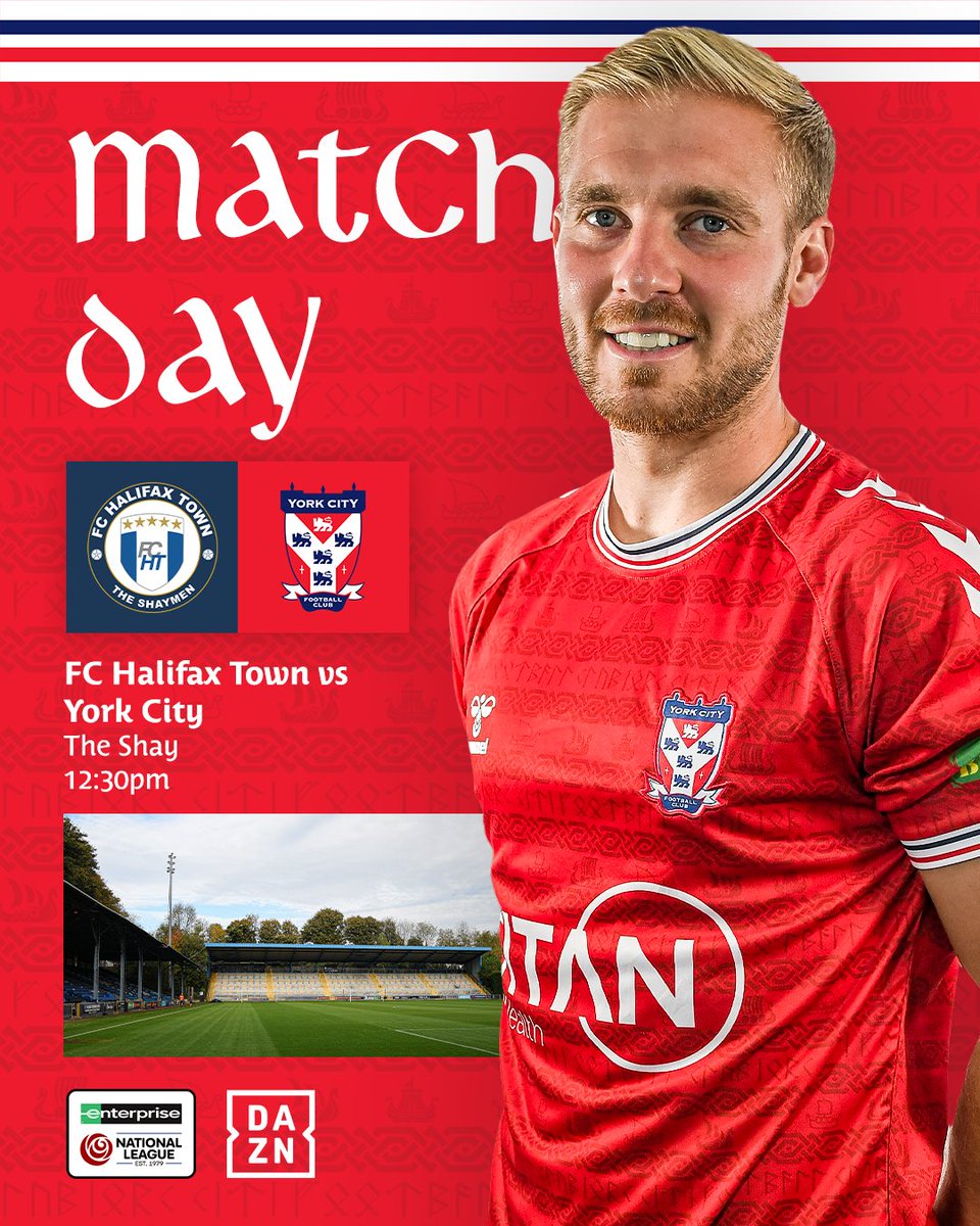 ⚽️ MATCHDAY!

🆚 FC Halifax Town
🏟️ Shay Stadium
⌚️ 12:30
🏆 Enterprise National League
 
#YCFC 🔴🔵