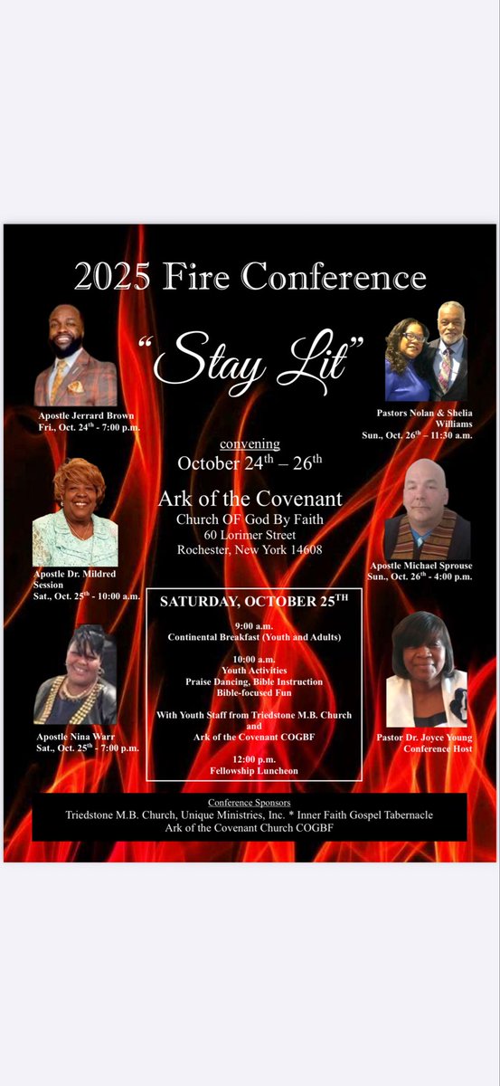 apostlem2's tweet photo. Rochester New York. It begins TONIGHT!!!!!!!
I will be in the ROC tomorrow!!! See everyone in the ROC tomorrow!!! Come by and receive a word and praise, worship, fellowship…. https://t.co/E7l58LiWW5