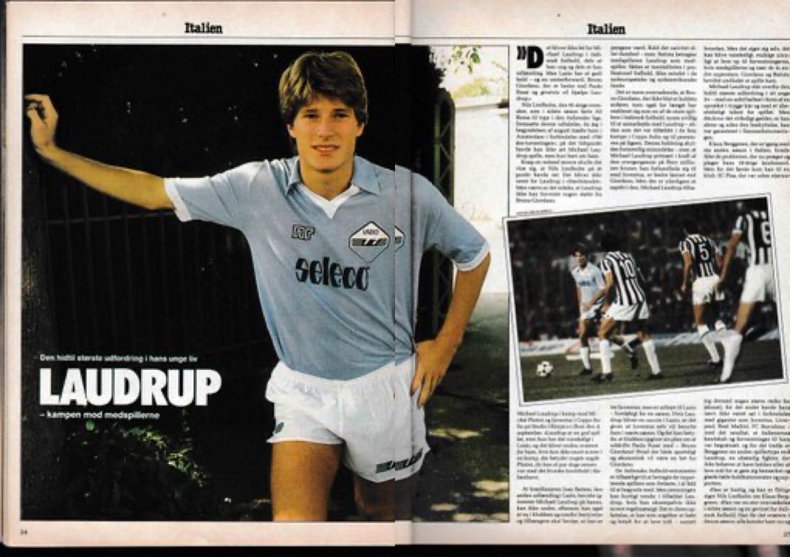 Danés Michael Laudrup. Lazio 1984 / 85