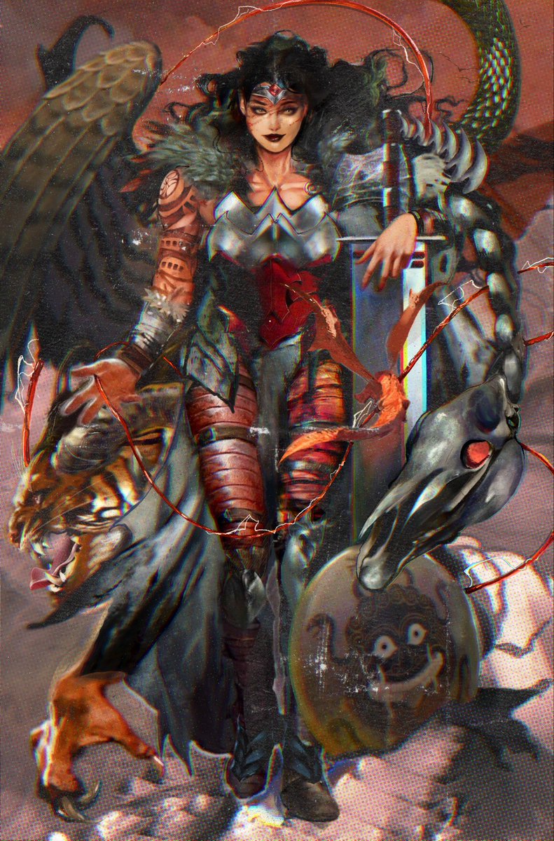 li_vermin_il's tweet image. 🐉ABSOLUTE WONDER WOMAN 🐉
excited to reveal the variant cover l've done for issue 16 of DC's ABSOLUTE WONDER WOMAN. Written by: @79SemiFinalist and with gorgeous art by @cleanlined .It's the start of the  next key arc: SEASON OF THE WITCH ft Absolute Zatanna’s debut out 1/28/26!