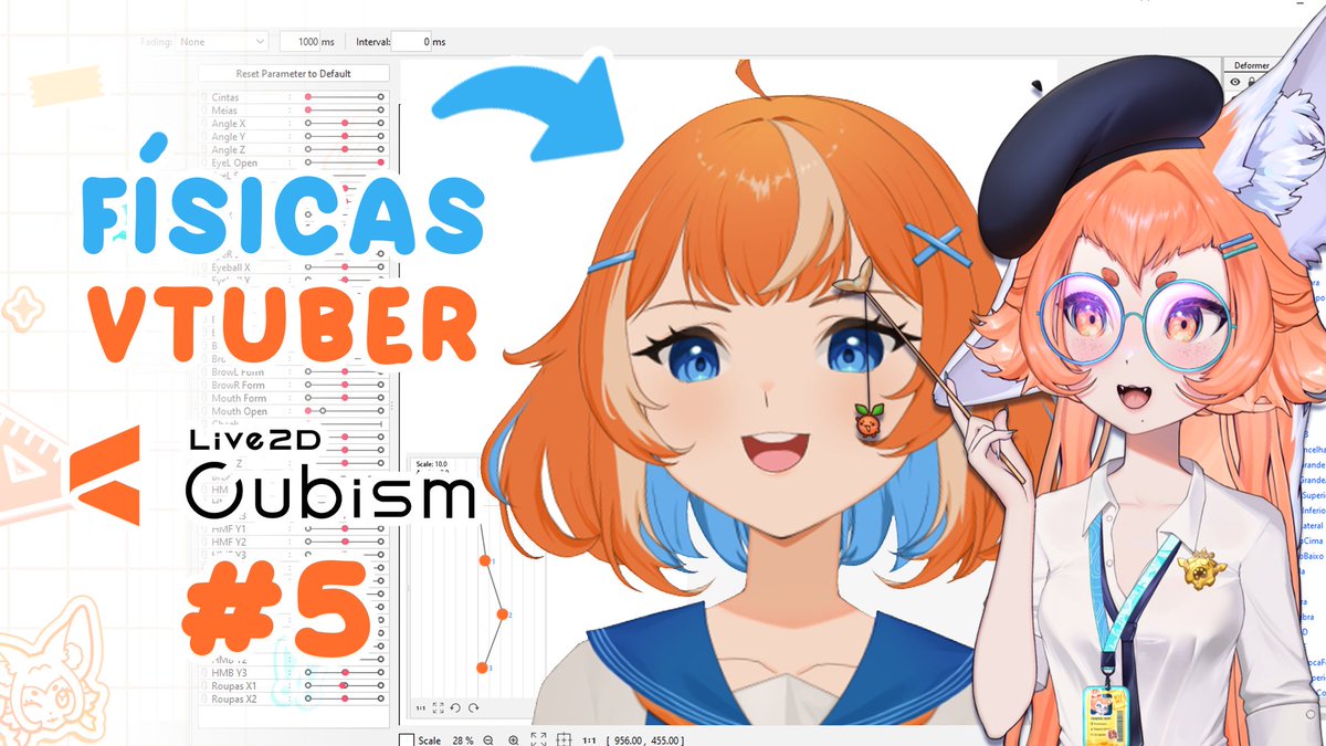 FenekoAmy's tweet image. e pra comemorar...
✨ NOVO TUTORIAL ✨
Desvendando as físicas do Live2D! 

Nesse vídeo eu te conto detalhadamente o que cada parte da janela de físicas faz te mostro como você  pode dar efeitos de movimento malemolentes 🧡

─ inclui um arquivos pra treino GRATUITOS!!!