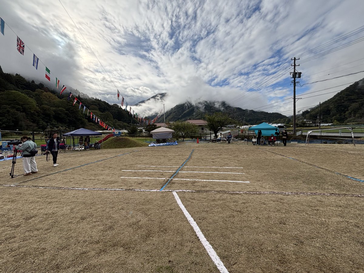 保育所運動会が始まります。お天気もバッチリ👌
#大鹿村