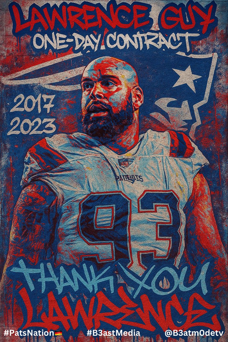 An old acquaintance.

The New England Patriots are bringing Lawrence Guy back to the team on a one-day contract. He played for the New England Patriots from 2017 to 2023.
Thank you for everything, Lawrence.
Happy retirement.

#CoverThePatriots🇩🇪 #NEPats #Coverage #LawrenceGuy