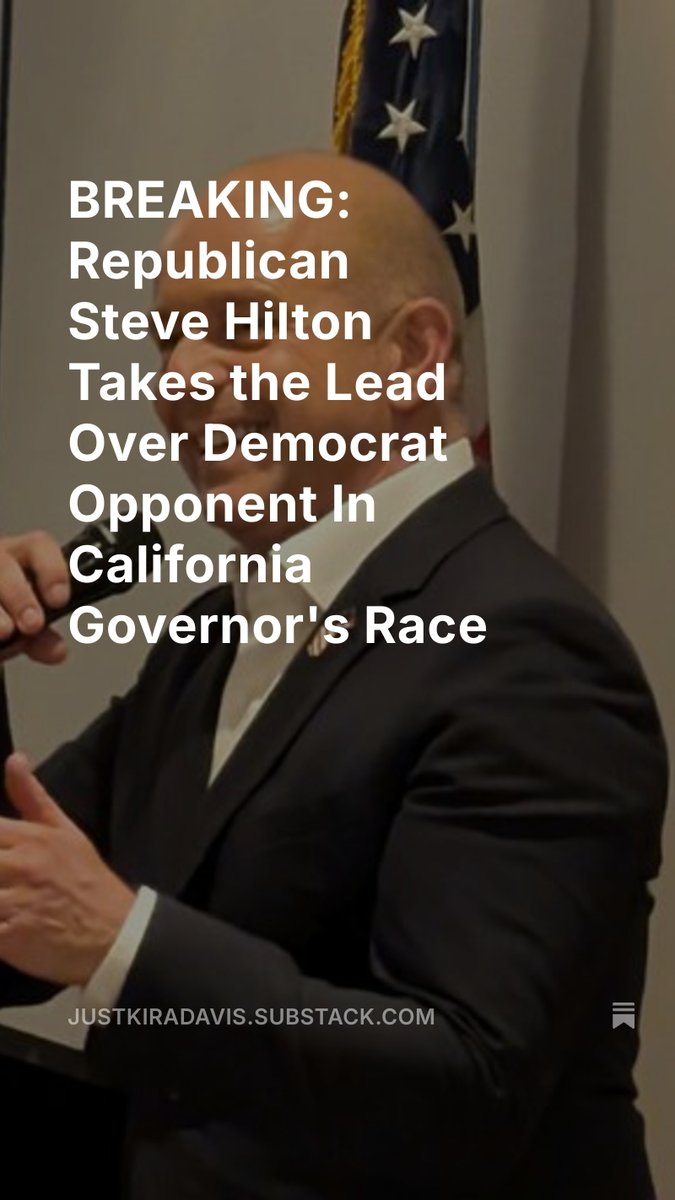 <a href="/SteveHiltonx/">steve hilton</a>  overtakes top Dem candidate Katie Porter in the CA governor's race. This isn't a business-as-usual election, folks. Buckle up. Go Steve!