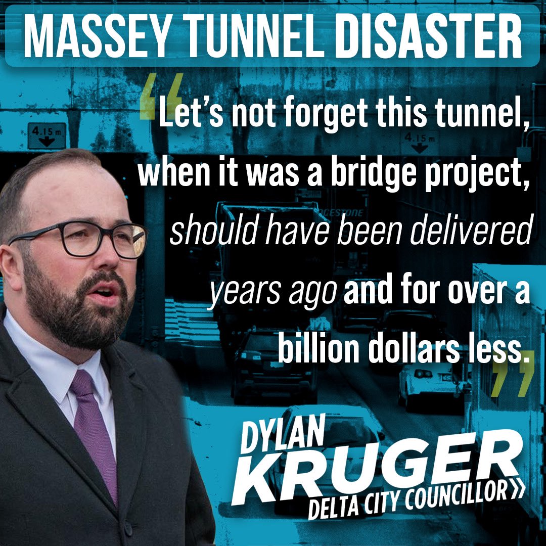 The Massey Tunnel expansion has become a symbol of politics standing in the way of progress.

This project that could have strengthened our economy, eased congestion, and improved daily life for thousands of commuters, stalled by endless government inaction. 

Now, taxpayers are