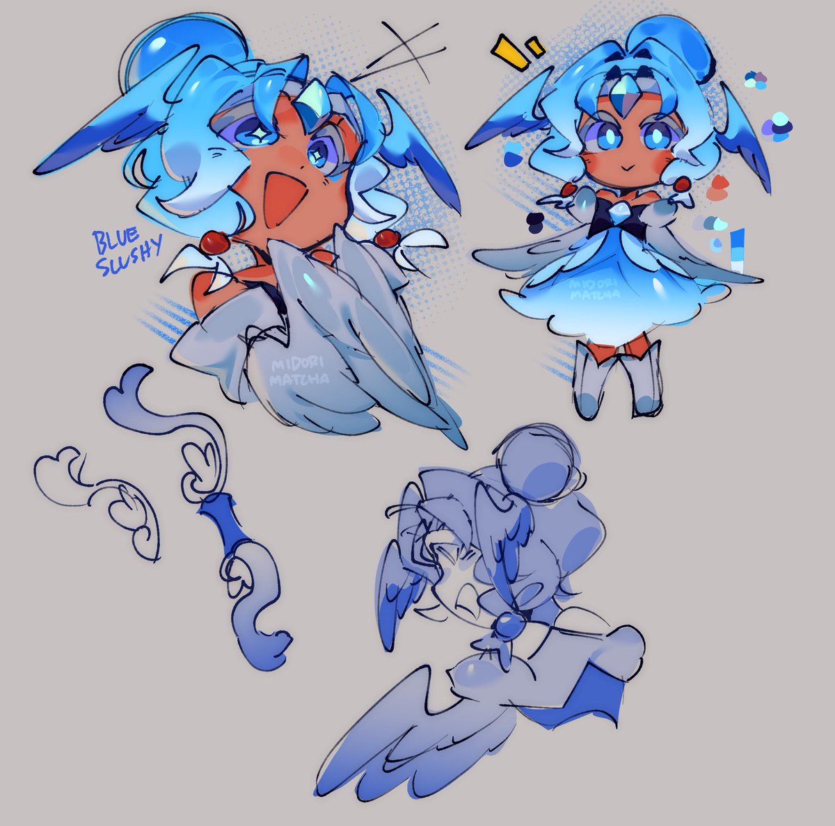 teacup_draws's tweet image. character tests oooww (liked how i drew panna cotta ngl SLUSHY IS SO SILLY THOUGH)
#blueslushycookie #redpannacottacookie #cookierun