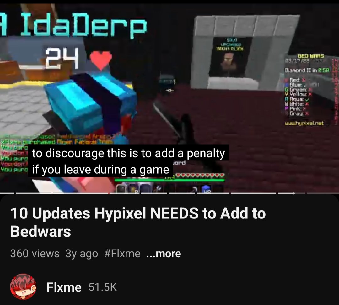 My idea from over 3 years ago was finally implemented into Bedwars 🥲