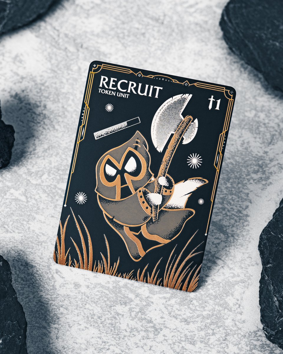 I made a stainless steel Recruit Token #riftbound ✨