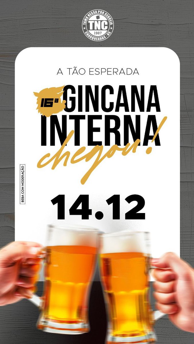 A data da gincana mais esperada do ano chegou! Reserve o dia e já prepara o teu caneco de chope! 🍻