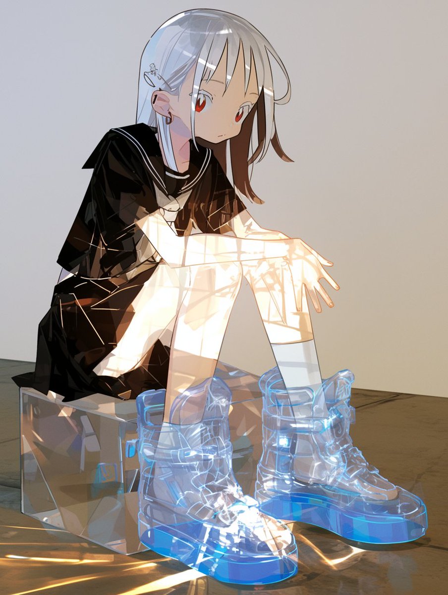 透明な靴と女の子