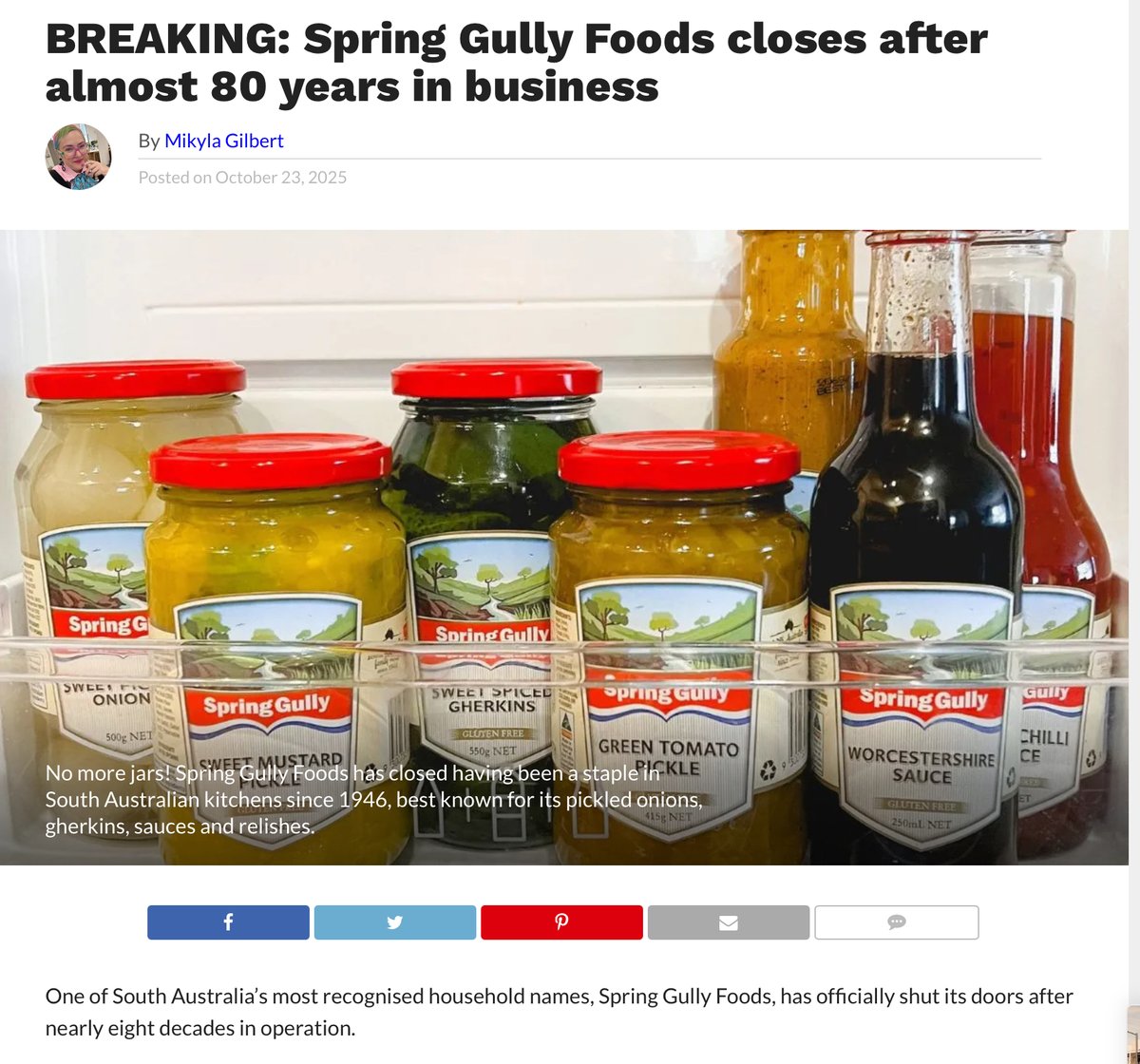 ALBANESE’S FUTURE MADE IN AUSTRALIA ? 

With Net Zero, we can’t even make a jar of pickles. 

What chance did they have when South Australia fell for the renewables delusion giving them not only the most expensive electricity prices in Australia, but up there with the most