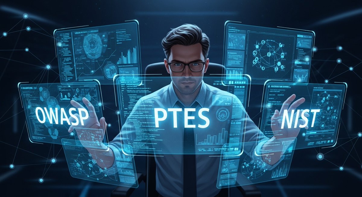 Emma_nuel_dev's tweet image. Day 23 of the #JustLearntChallenge 🧵
I just learnt that no single pentesting methodology fits every engagement.
OWASP, PTES, NIST — they guide, not restrict.
Discipline + adaptability = credibility.
In cybersecurity, structure prevents chaos.
#CyberSecurity #EthicalHacking