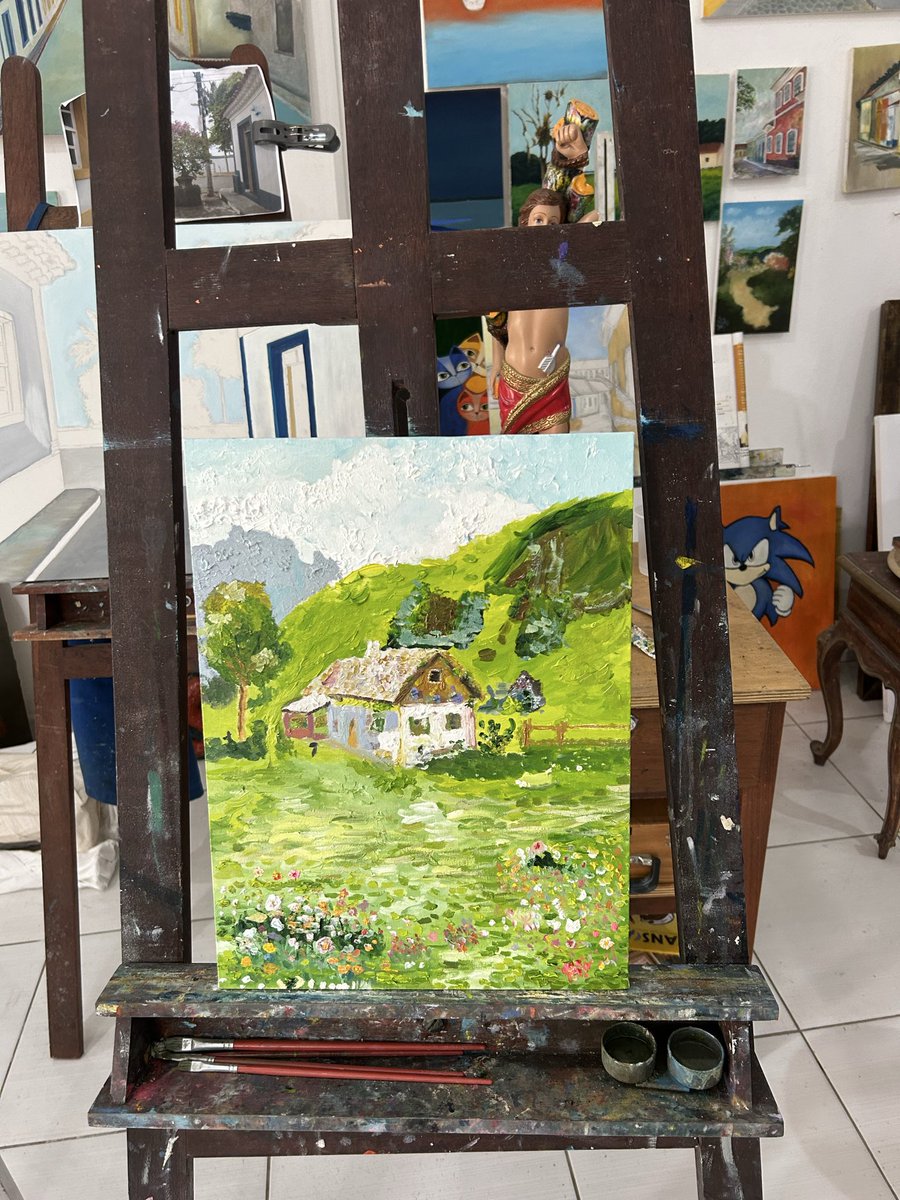 renanscharmann's tweet photo. Lembrei que eu nunca postei nenhum quadro que pintei aqui no Twitter então… https://t.co/Y3kMRhskVQ