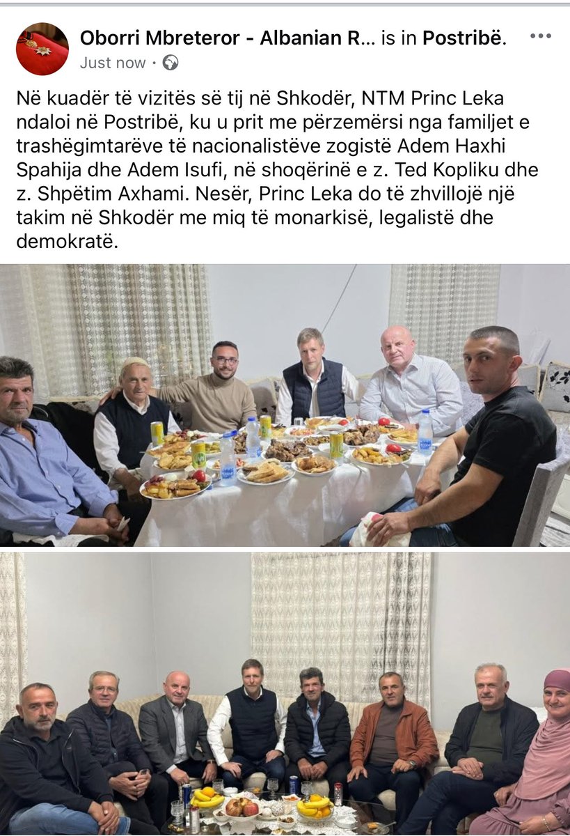 An incredible honor to visit the family of Adem Haxhi Spahija, followed by dinner with Adem Isufi. True heroes of Albania’s democracy and independence.