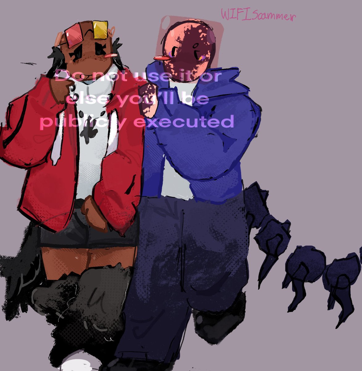 WIFIscammer's tweet image. ART TRADE WITH @NlLINSTANCE 
#DeivyDoesTutorials33 #Jameswarrior14 don’t use them ok