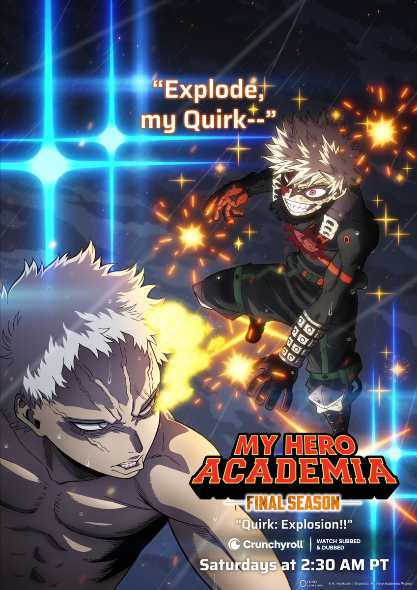 【Bakugo vs All for One Visual】
My Hero Academia FINAL SEASON 

New episode is coming tomorrow on Crunchyroll!

✨More: animetv-jp.net/news/my-hero-a…