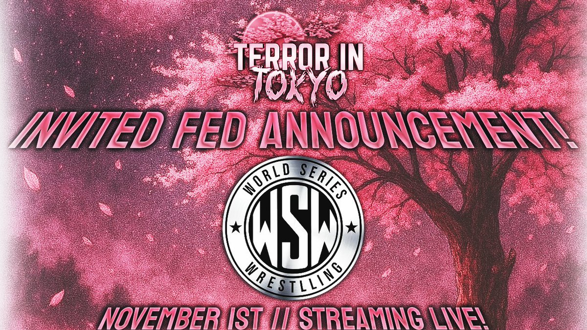 IWUMedia's tweet image. #IWUTerrorInTokyo // INVITED FED ANNOUNCEMENT #2!  
The second invited fed to join this event is none other than the rising and exciting @WSWOnRoblox! Make sure to tune in next Saturday for an unforgettable night!  
Streaming LIVE, November 1st from Tokyo, Japan! 🇯🇵  
#IWU2025