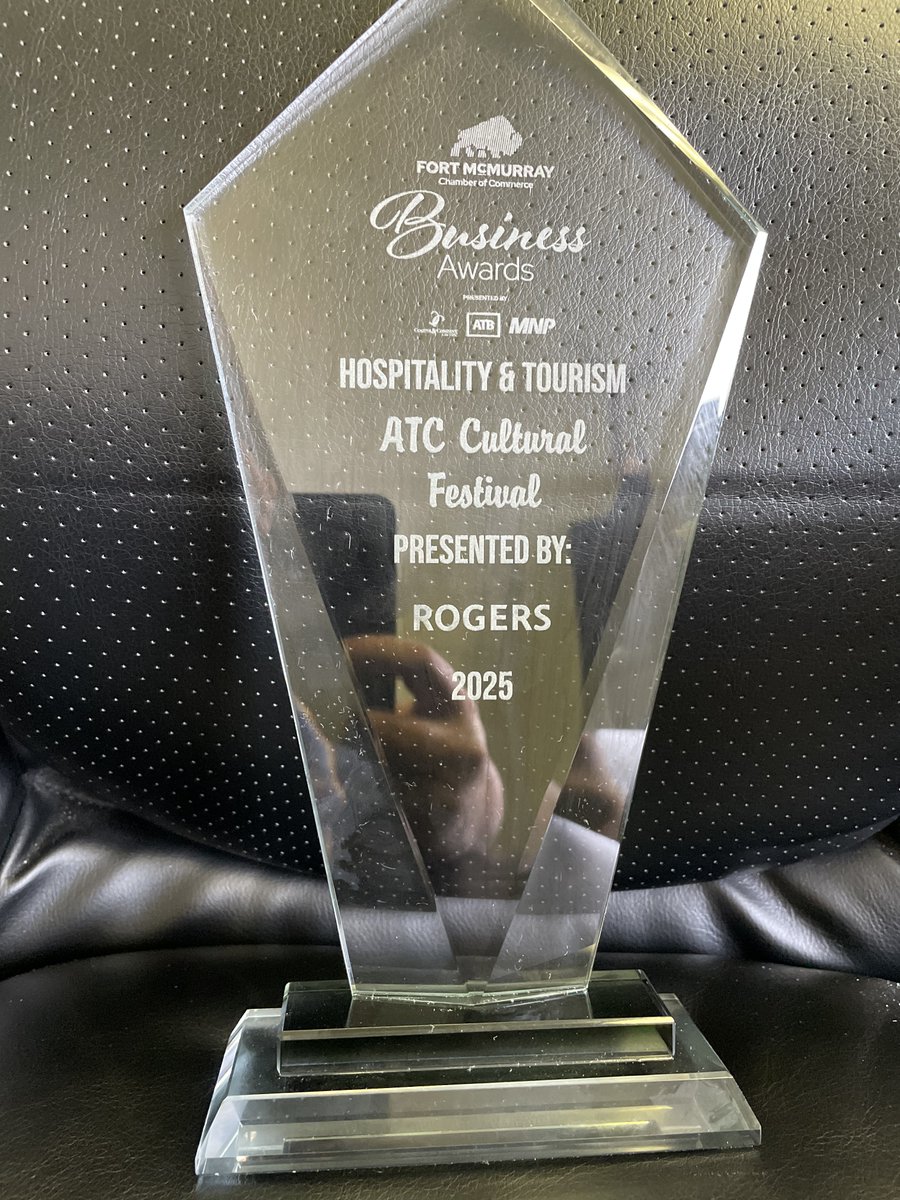 ✨ Celebration News!
Last night, the ATC Cultural Festival was honoured with the 2025 Hospitality &amp; Tourism Award from the Fort McMurray Chamber of Commerce at the Business Awards Celebration! 💚💛🧡
#YMMBusinessAwards #FortMcMurrayChamber 
#ATCCulturalFestival #IndigenousCulture