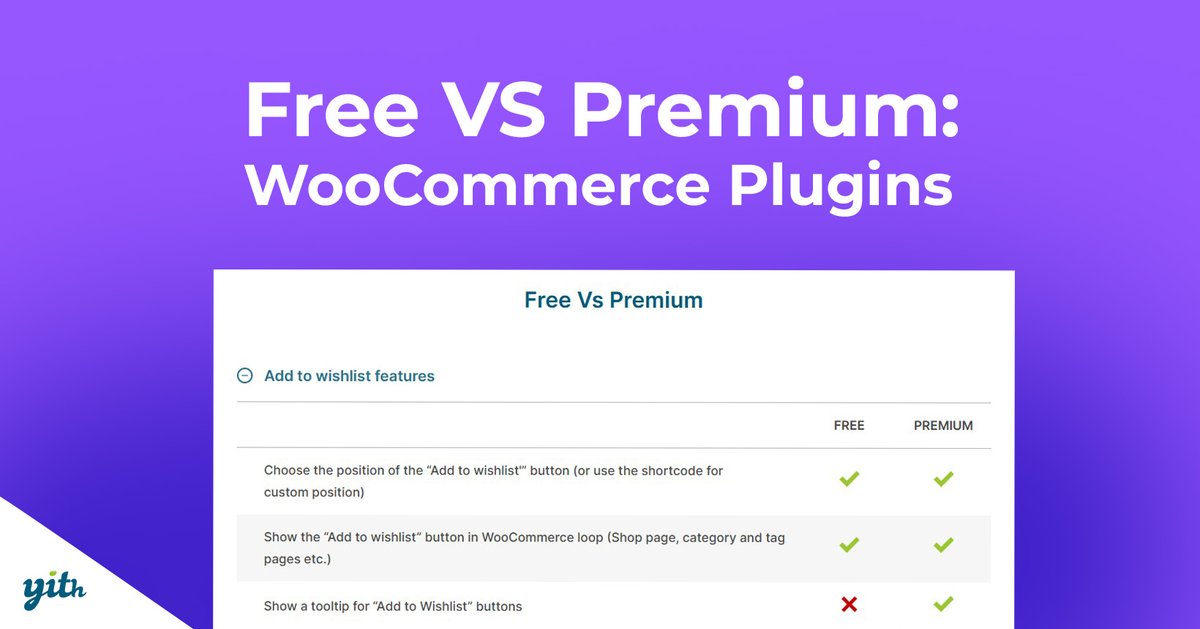 YITHEMES's tweet image. The free vs. premium dilemma is always at play when creating your #WooCommerce store 🛒 Which side are you on? ⚖️ Check our article and make the best choice! 🚀➡️ tinyurl.com/2y6pm4ja