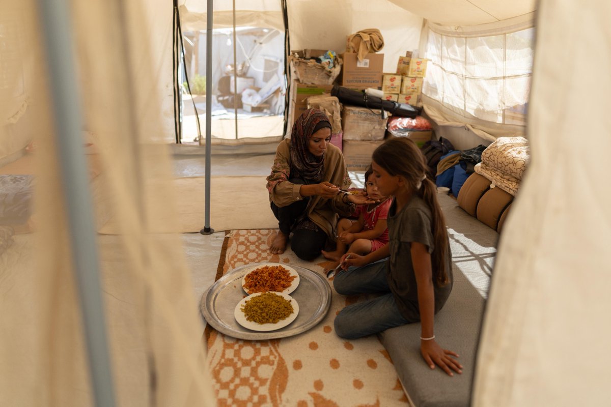 WCKitchen's tweet image. “The food from the kitchen tastes just like the food we used to make at home. Its smell and flavor gave me hope—it felt like a piece of our home came back to us through the food.” – Wafaa, Recipient
Wafaa and her family were displaced from their home in Tel-al Hawa in North Gaza…