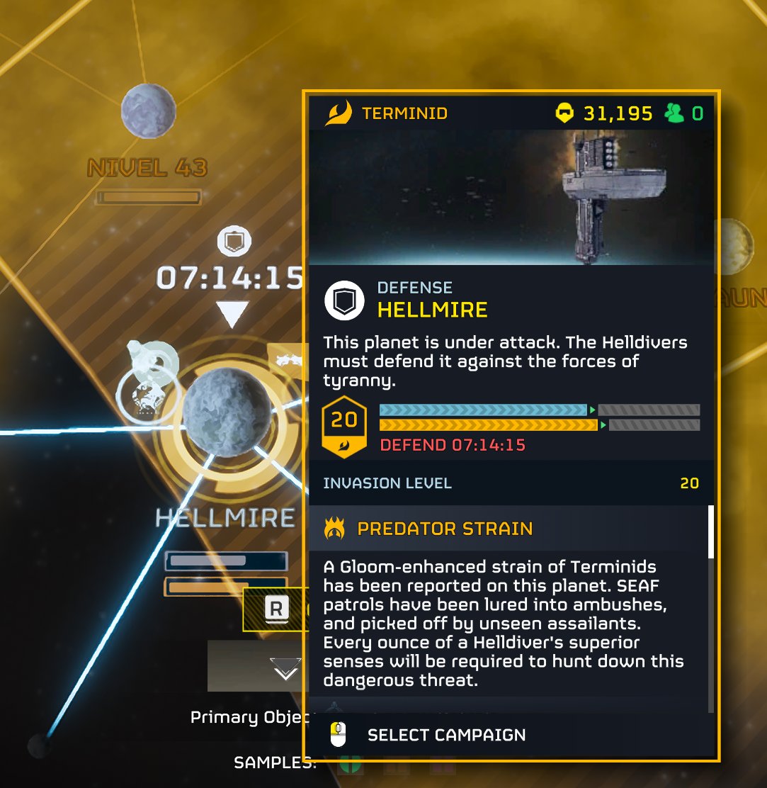 Some of you know I sometimes post about HD2, and almost every time I did, it was a post about Hellmire being under siege yet again. 

That was about a month ago. I've logged in for the first time in a bit to check out the new patch, and whaddya fuckin know

Hellmire Fatigue.