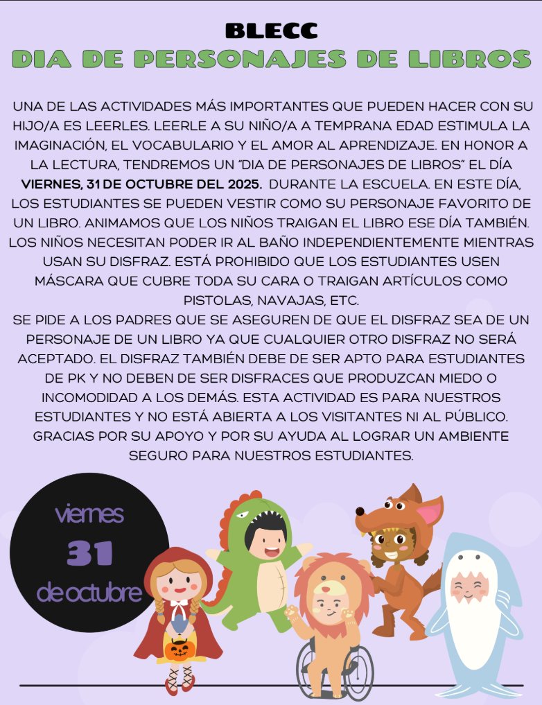 The last day of Red Ribbon Week is storybook character day.  Please review this note for additional guidelines about dressing up as your favorite storybook character.