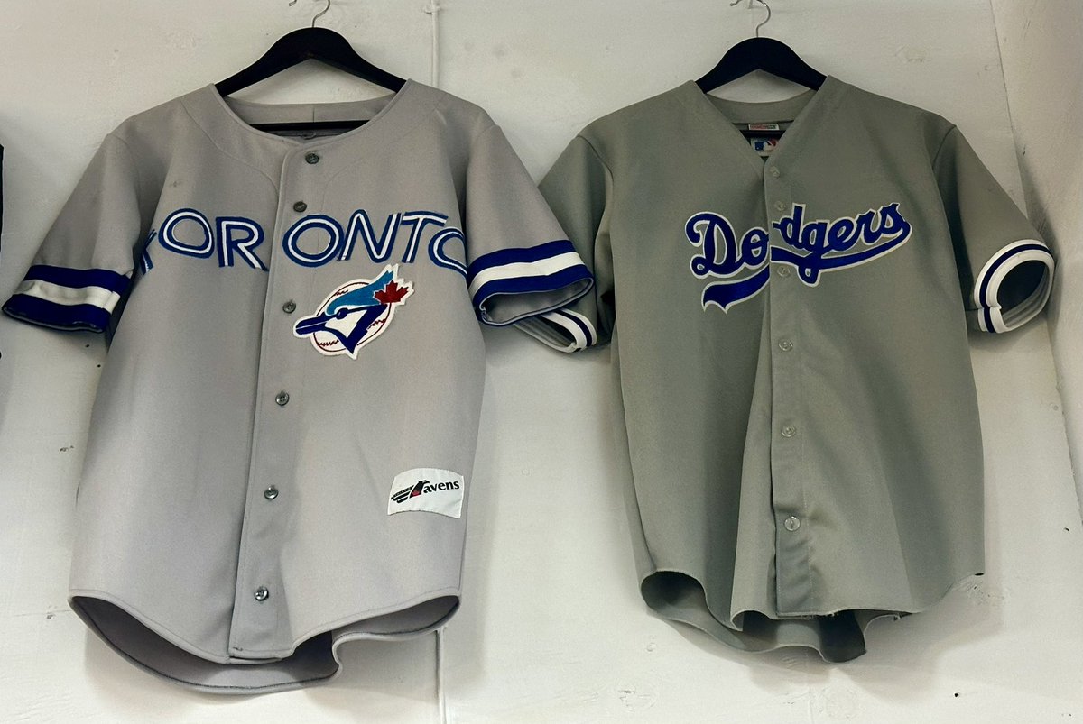 Years ago, I hung up my old Jerseys from High School &amp; College in our home gym. I also hung up some MLB jerseys I used wear as a kid. Lol, i forgot i hung these 2 together. Guess I knew they’d meet in the WS someday <a href="/dfraser87/">Dean Fraser</a> <a href="/lonniegranley/">Lonnie Granley</a> <a href="/DuckMillard/">Dean Millard 🏒🦆🎙</a> <a href="/coopincanada/">Kevin Glew</a> <a href="/hawkwired/">🦅⚡️hawkwired 🦅⚡️🇨🇦🏒⚾️ 🏋🏼‍♂️⚔️</a>