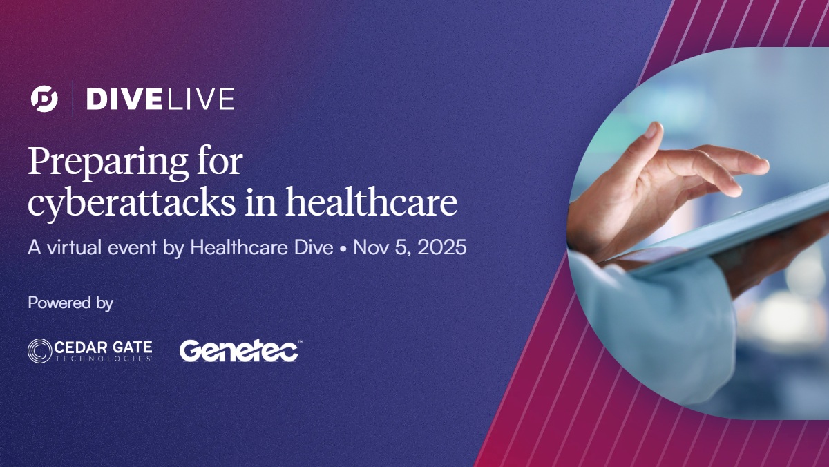 healthcaredive's tweet photo. Join our free virtual event Nov 5 at 2pm ET featuring cybersecurity experts from @MayoClinic, @NovantHealth, Allina and more.

Get actionable insights on regulations, protection &amp; response strategies.

Register: https://t.co/LQb92bBYGU 

#healthcare https://t.co/Nq5KneVGsg