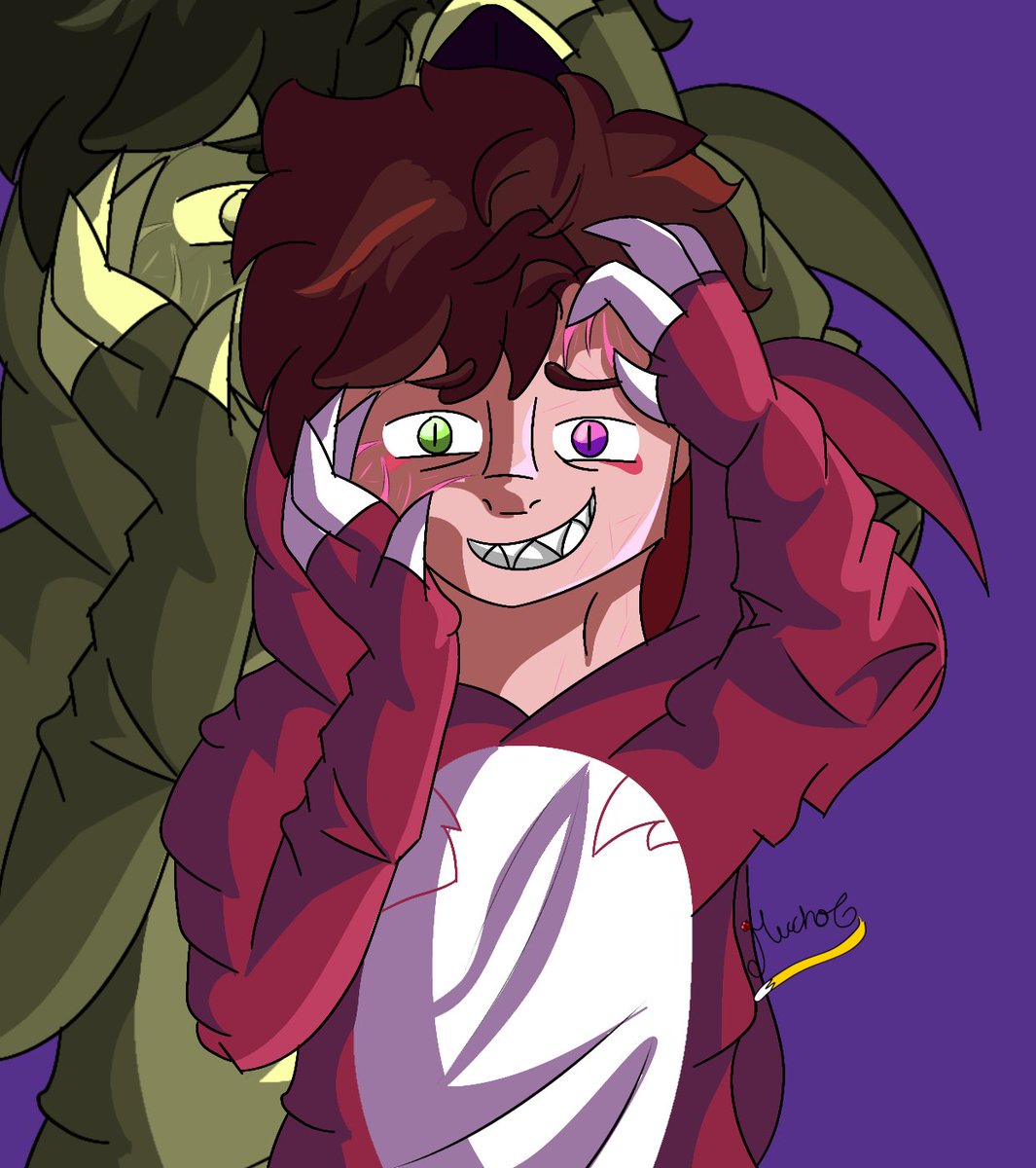 Día 24 rasguños 

Raptor de Khatte 💜

#CoMPaS #KhatteAu 
#CoMPaSTober2025 #RaptorGamer #Raptor