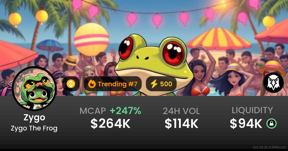 🐕 JINDOTREND NEW LISTING 🐕

🔗 bsc

Zygo The Frog - $Zygo

0x7a136D669246F16FbA6aad42b33b5983B60c4444

jindotrend.io/detail/0x7a136…

📈 LIQ: $94.1K | MC:$264.9K