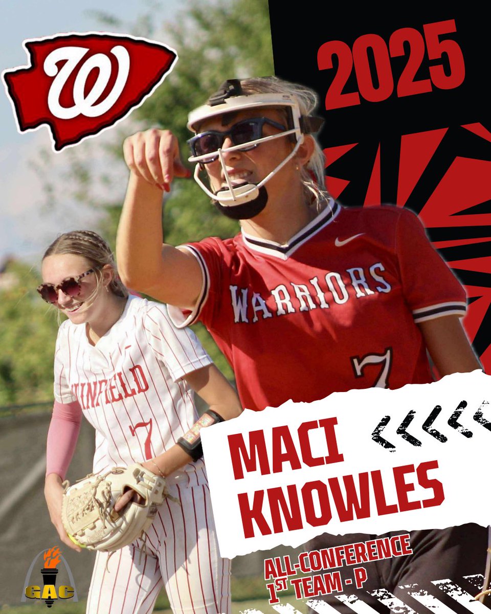 Congratulations to Maci Knowles for earning 1st team All-Conference (P) honors!!