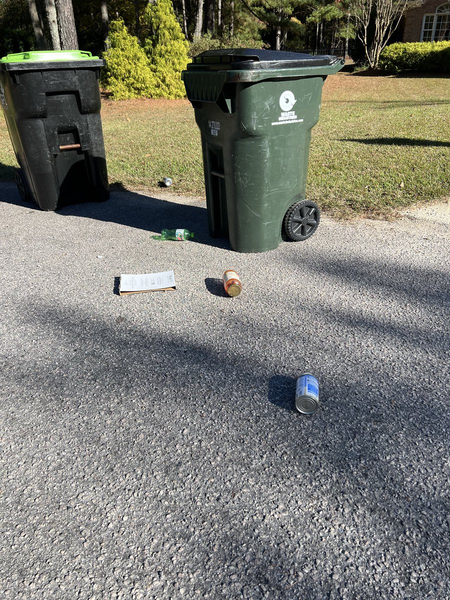 Hey <a href="/GFLenv/">GFL Environmental</a> I hire you to pick up our trash not spread it all of the street.  Looking for alternative providers now..