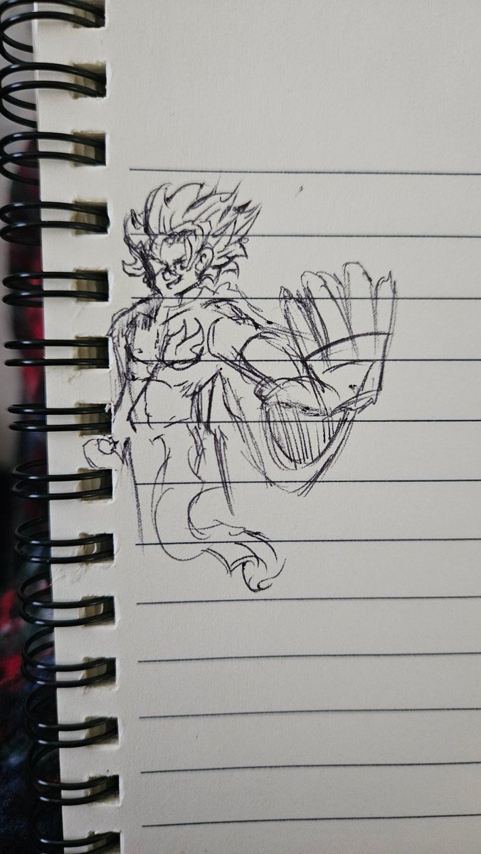 techarmorart's tweet image. Small sketches of Tatsu