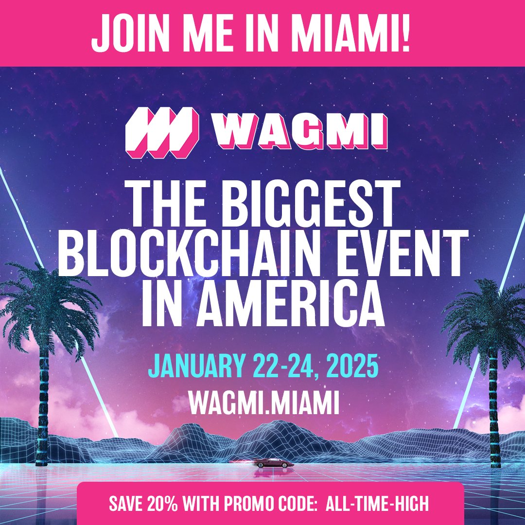 BullionzF's tweet image. @WAWI_Official 
🌟 Let’s meet at @wagmi_events! 

Our founder, @sylddesjardins, will be there from January 22-24 to discuss WAWI Token and explore opportunities. Don’t miss the chance to network with Web3 visionaries. 🚀

#CryptoNetworking #Web3 #WAWIToken #WagmiMiami