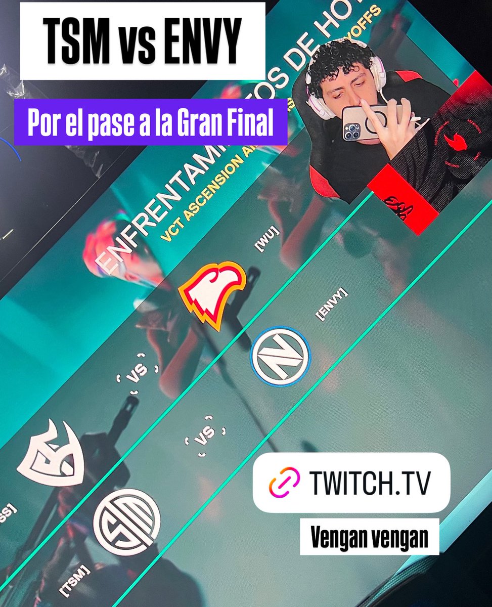 KhrizYT's tweet image. YA STREAAAM VEN

TSM vs ENVY por el pase a la gran final
ttv/khrizyt04

#VCLLatam