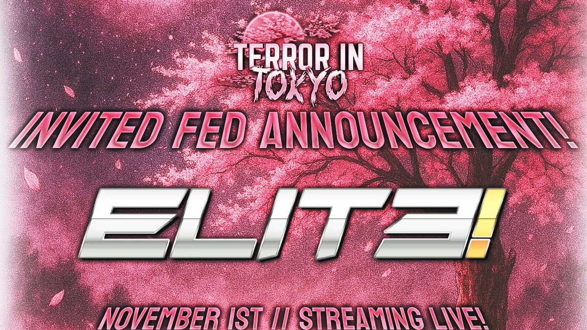 IWUMedia's tweet image. #IWUTerrorInTokyo // INVITED FED ANNOUNCEMENT #3!  
One of the best feds in the scene, @EliteNextFed, arguably the #1 rising fed in the community, joins IWU next Saturday for this incredible event!  
Streaming LIVE, November 1st from Tokyo, Japan! 🇯🇵  
#IWU2025