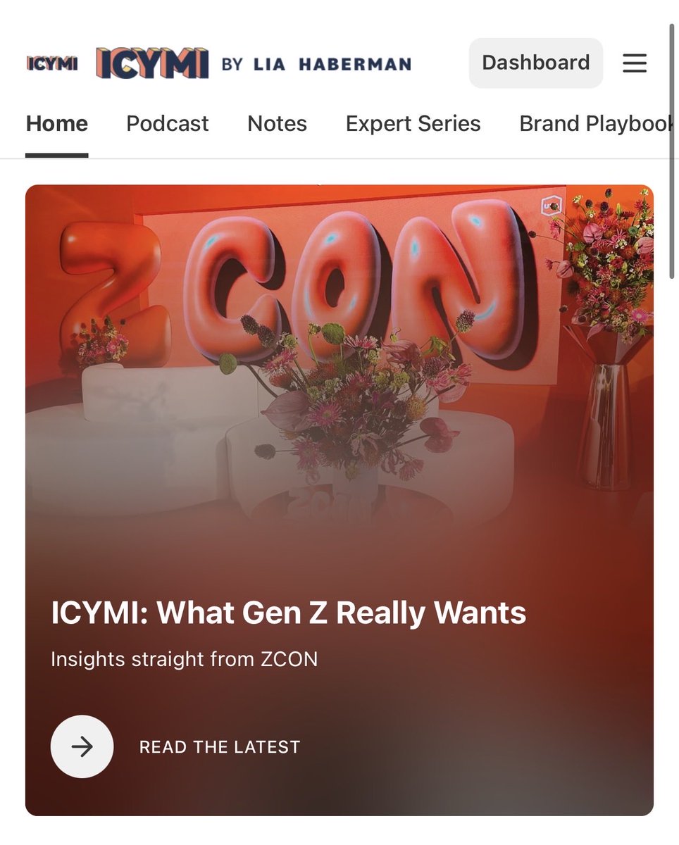 What Gen Z really wants on social — straight from the ZCON conference 

liahaberman.substack.com/p/icymi-what-g…