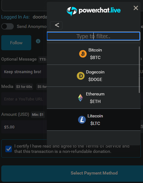 powerchat_live's tweet photo. @WatcherGuru Very cool and you love to see platforms adding native support, but streamers and content creators on every platform, including Rumble, have been tipped in crypto for years with instant alerts on screen via https://t.co/nNW6I3WgB9! https://t.co/qdjeITJyEK