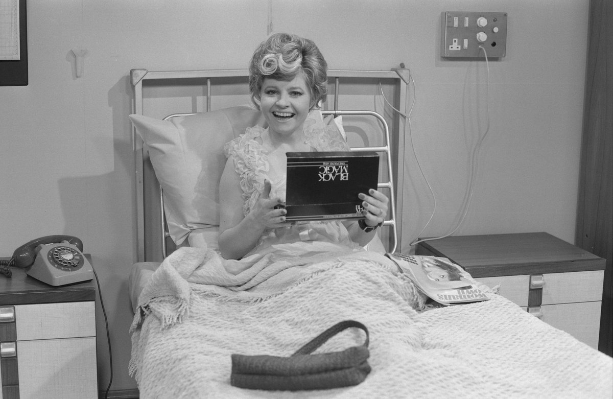 My favourite picture that <a href="/RadioTimes/">Radio Times</a> took during rehearsals for the #FawltyTowers episode The Germans, which first aired #OTD 50 years ago. Prunella Scales as Sybil Fawlty smiles for photographer Don Smith. Radio Times Archive 1975.