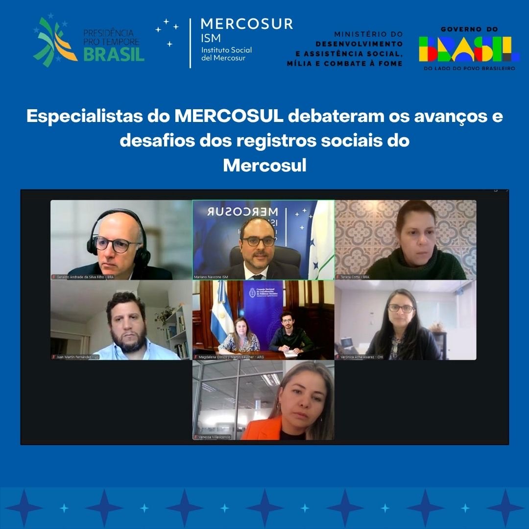 📢 El Instituto Social del MERCOSUR realizó el Primer Webinario sobre Políticas Sociales:
“Fortalecimiento de los Sistemas de Protección Social en el MERCOSUR: Hacia una Gestión en Información Social” 🌎💡
Link para más información 👇
ismercosur.org/es/primer-cicl…