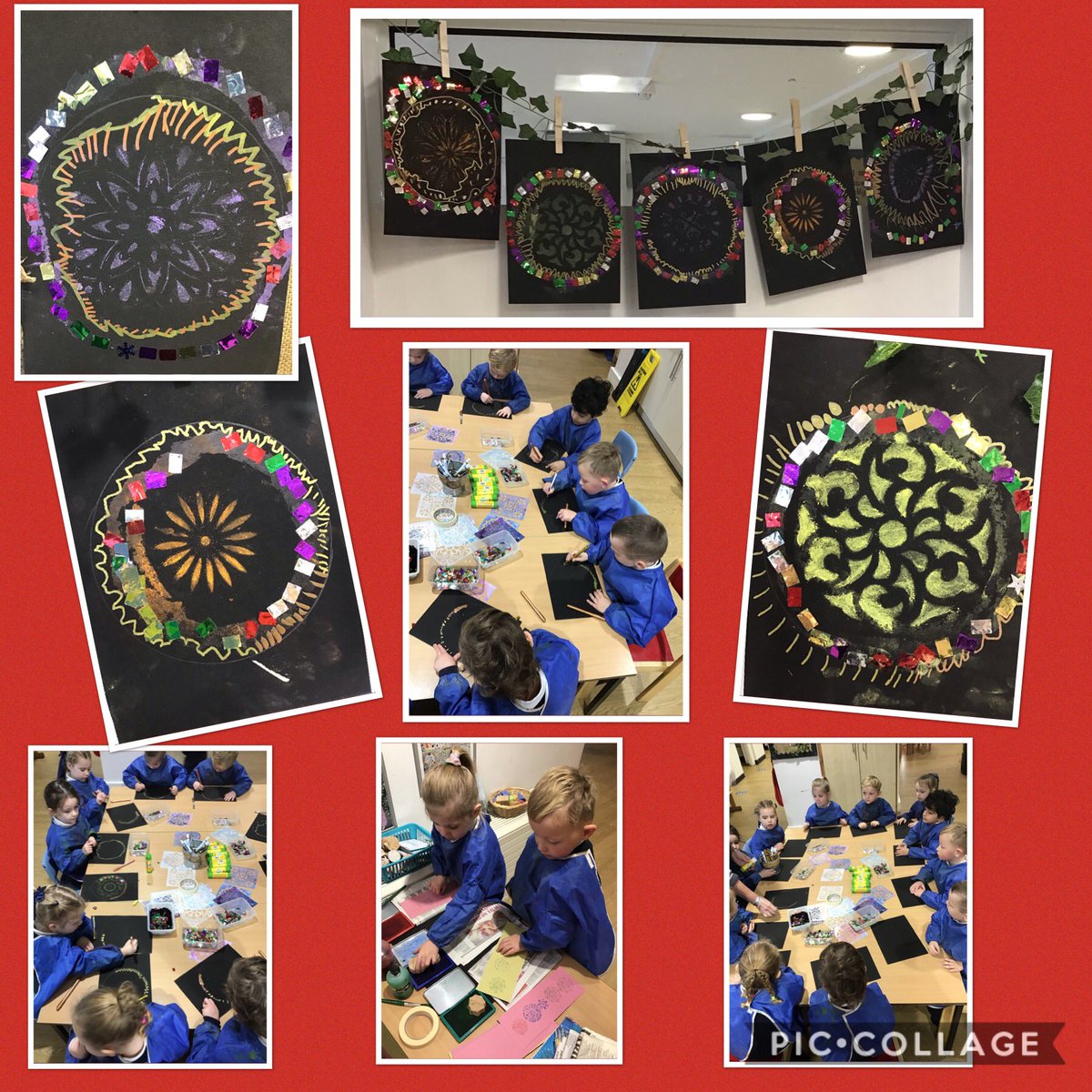Some of the beautiful patterns we’ve made to celebrate Diwali 🪔