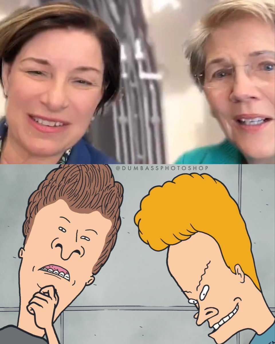 <a href="/SenWarren/">Elizabeth Warren</a> <a href="/SenAmyKlobuchar/">Senator Amy Klobuchar</a> Two dilweeds uh huh huh. Yeah, heh heh. They suck. Heh heh mmmhh heh