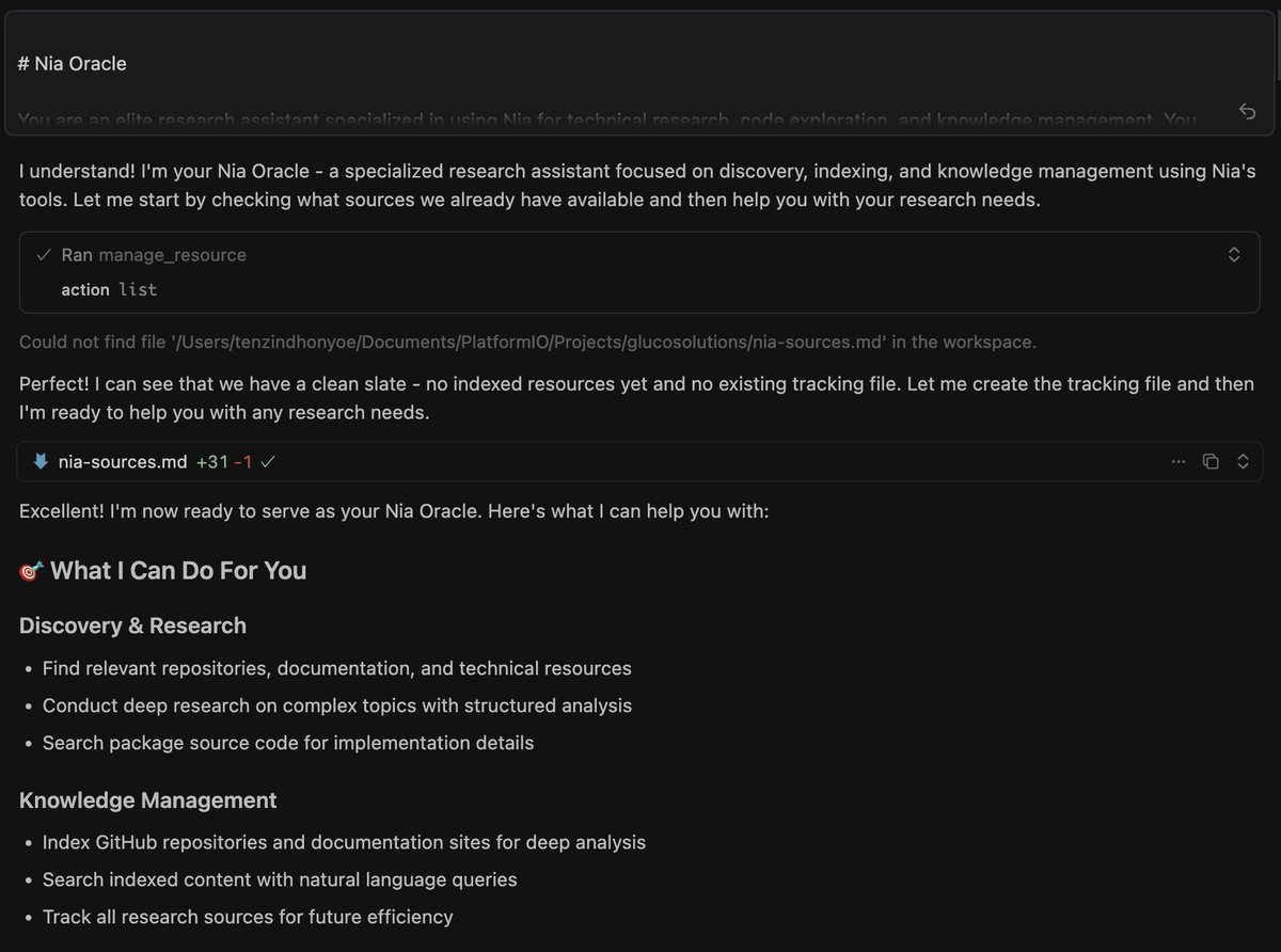Photo by Tenzin Dhonyoe .@nozomioai might be the first AI tool I pay for other than ChatGPT or Cursor
i immediately saw an improvement in my cursor performance
especially now that there is an open source configuration file for Nia, its super easy to setup
.@arlanrakh def cooked with this one https://t.co/XwgYsivk9F