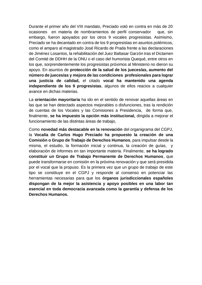chpreciado's tweet image. Esta es la Nota de Prensa que envié ayer los medios. Creo que explica claramente el sentido de mis acciones y despeja cualquier duda sobre mi trayectoria.