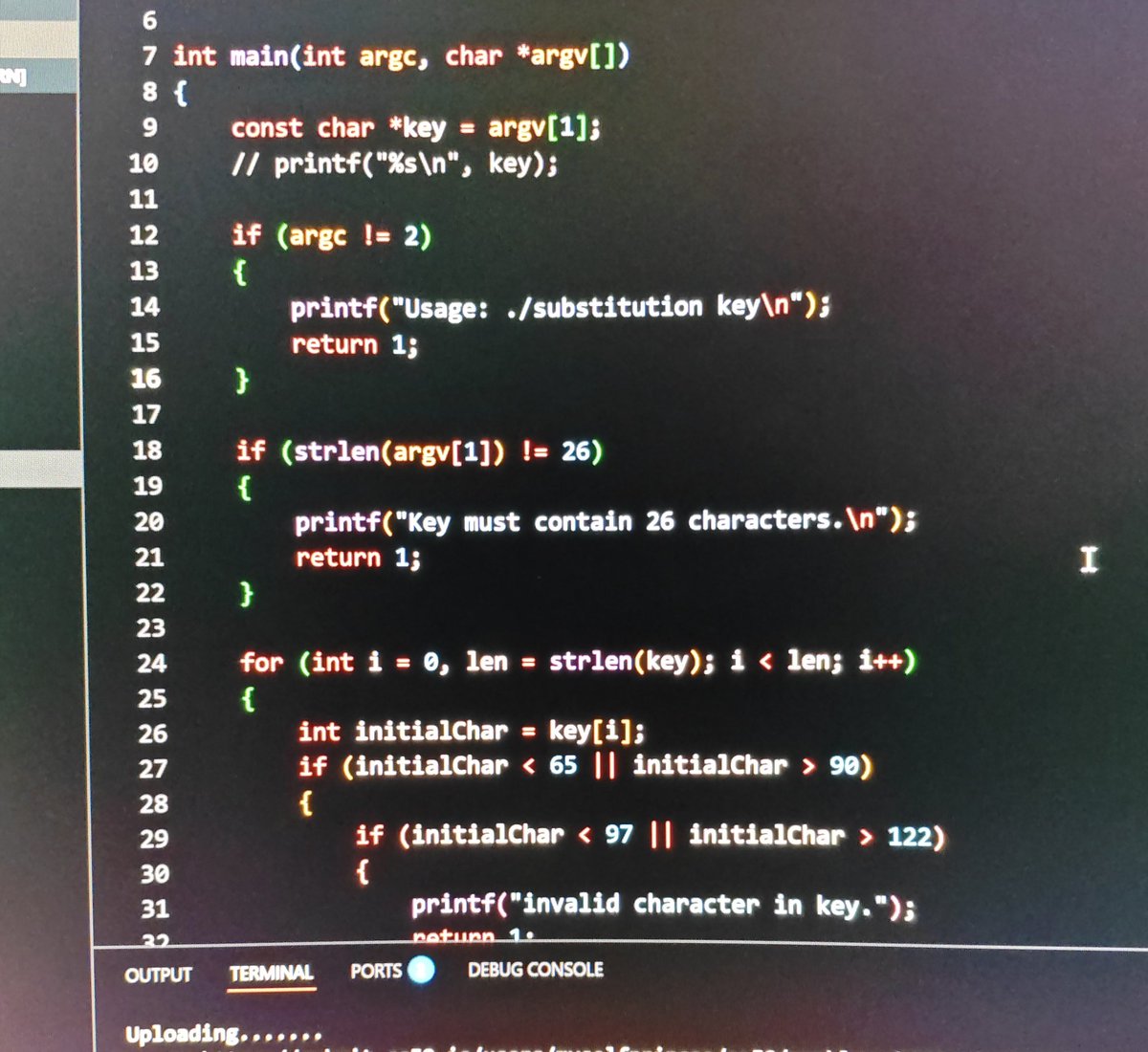 princedevelops's tweet image. Coded a basic substitution algo in C.