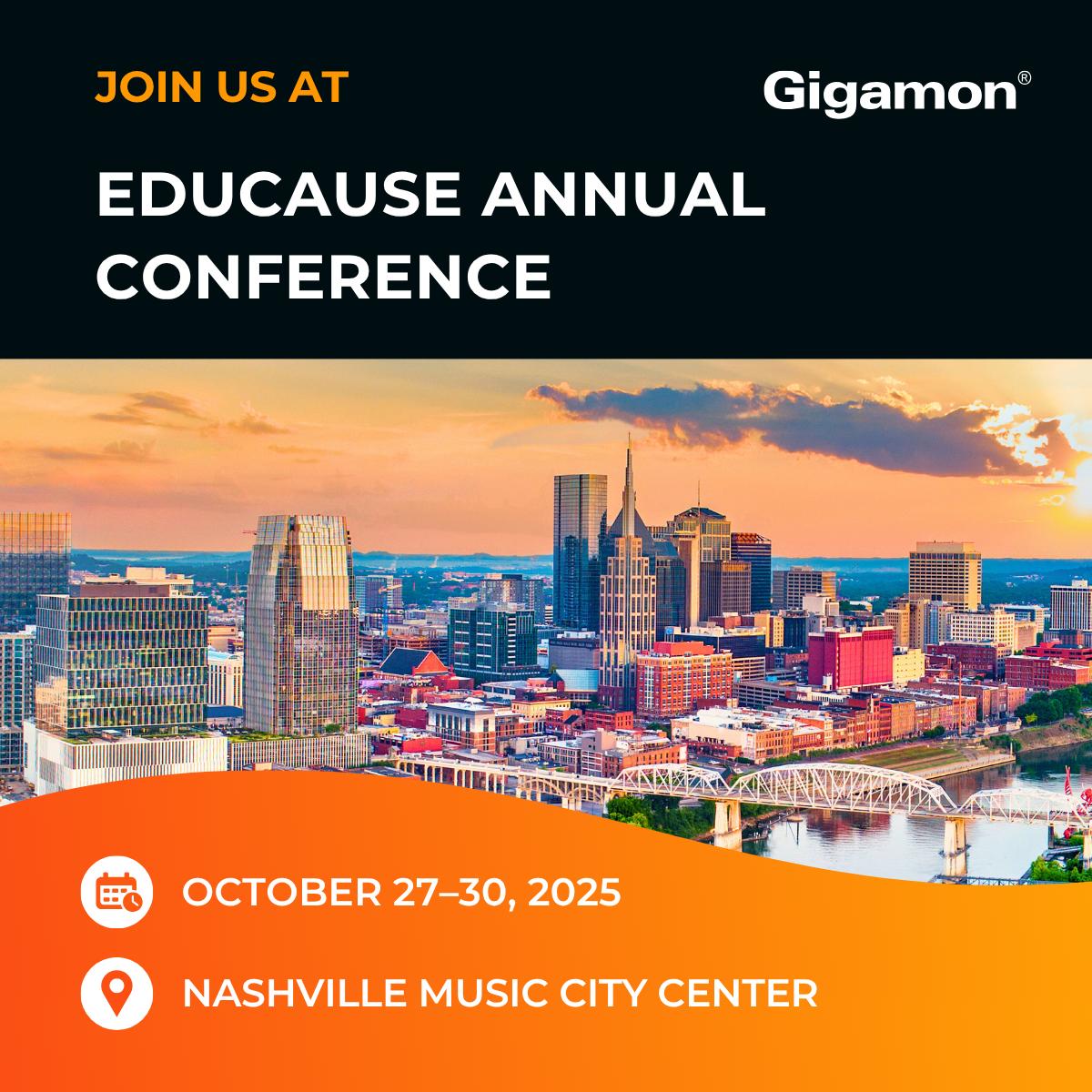 Gigamon is sponsoring and exhibiting at EDUCAUSE 2025 this month!🎓

Stop by Booth #1446 to learn how our team helps institutions strengthen cybersecurity and visibility across hybrid cloud environments.

If you’ll be there, let’s connect!  ow.ly/gc2q30sQIHY