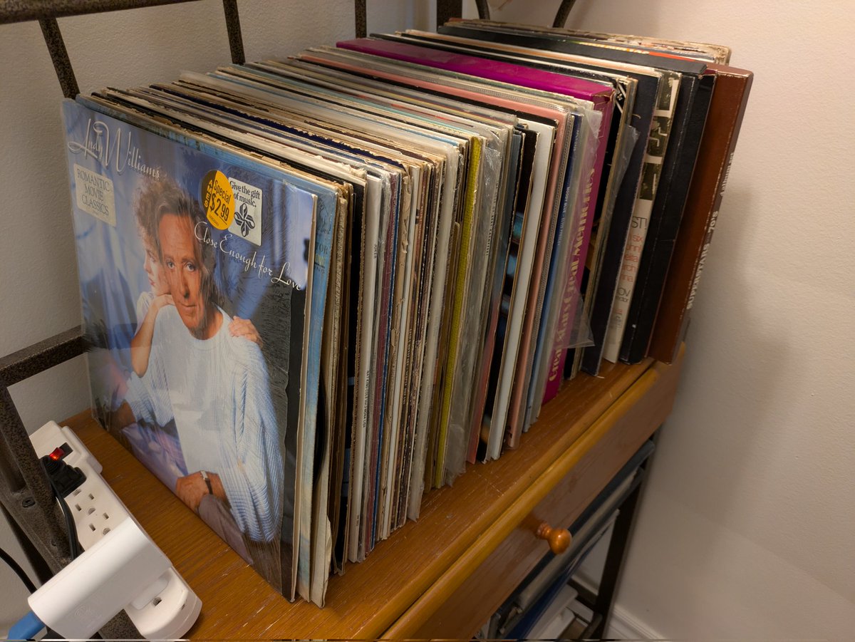 Someone was giving away like over 100 records away cuz their dad passed, so now with the ones I picked out I've increased my collection by 30%!