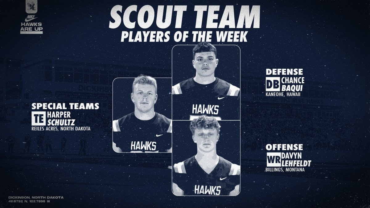 Congratulations to our Scout Players of the Week for Game 8! 

#HawksAreUp